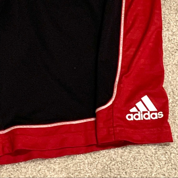 Adidas Red & Black‎ Athletic Shorts - Picture 2 of 4